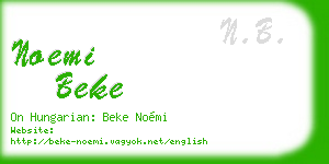noemi beke business card